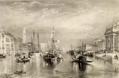 Het Grote Kanaal, Venetië, gegraveerd door William Miller (1796-1882) 1838-52